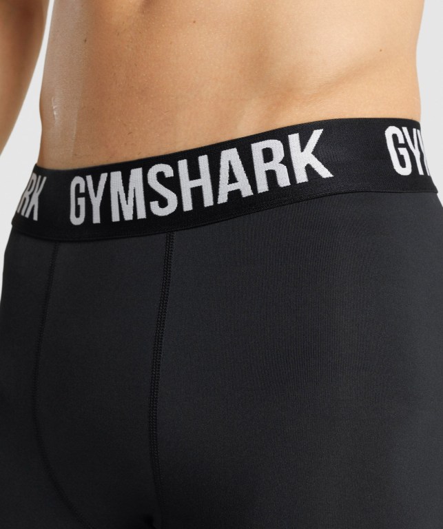 Gymshark Element Baselayer Şort Erkek Siyah | 423-JASMOW