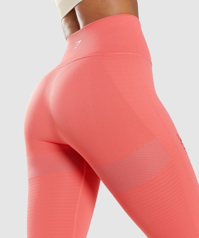 Gymshark Energy Seamless High Waisted Tayt Kadın Pembe | 830-ELDWVS