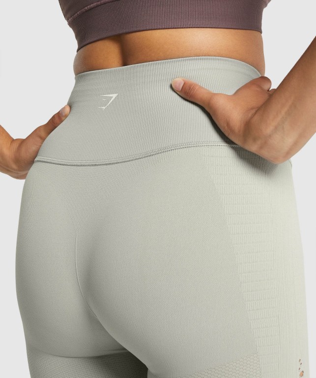 Gymshark Energy Seamless High Waisted Tayt Kadın Açık Gri | 926-DBRVOK