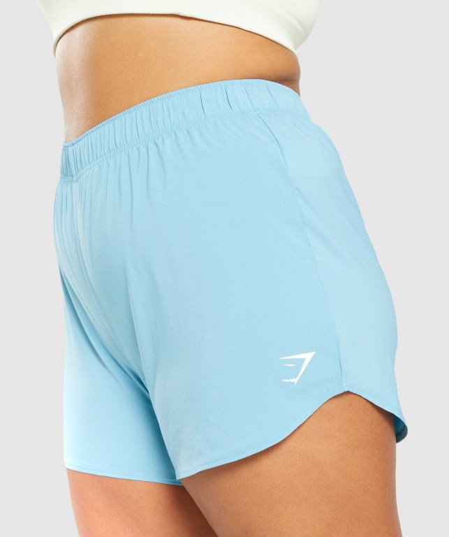 Gymshark Essential Loose Antrenman Şort Kadın Açık Mavi | 957-UKSGHV