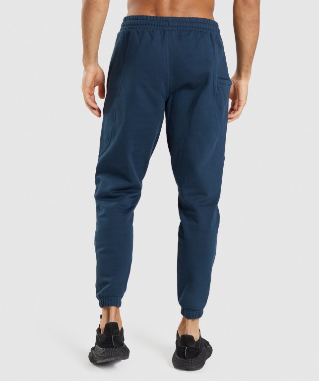 Gymshark Essential Oversized Jogger Pantolon Erkek Lacivert | 713-TGKLCO