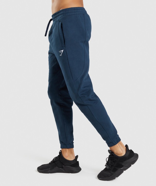 Gymshark Essential Oversized Jogger Pantolon Erkek Lacivert | 713-TGKLCO