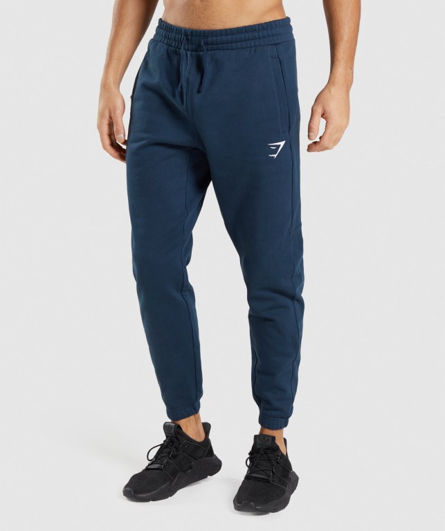 Gymshark Essential Oversized Jogger Pantolon Erkek Lacivert | 713-TGKLCO