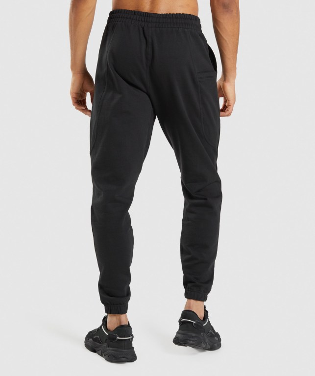 Gymshark Essential Oversized Jogger Pantolon Erkek Siyah | 893-KJLPIF