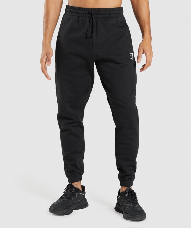 Gymshark Essential Oversized Jogger Pantolon Erkek Siyah | 893-KJLPIF