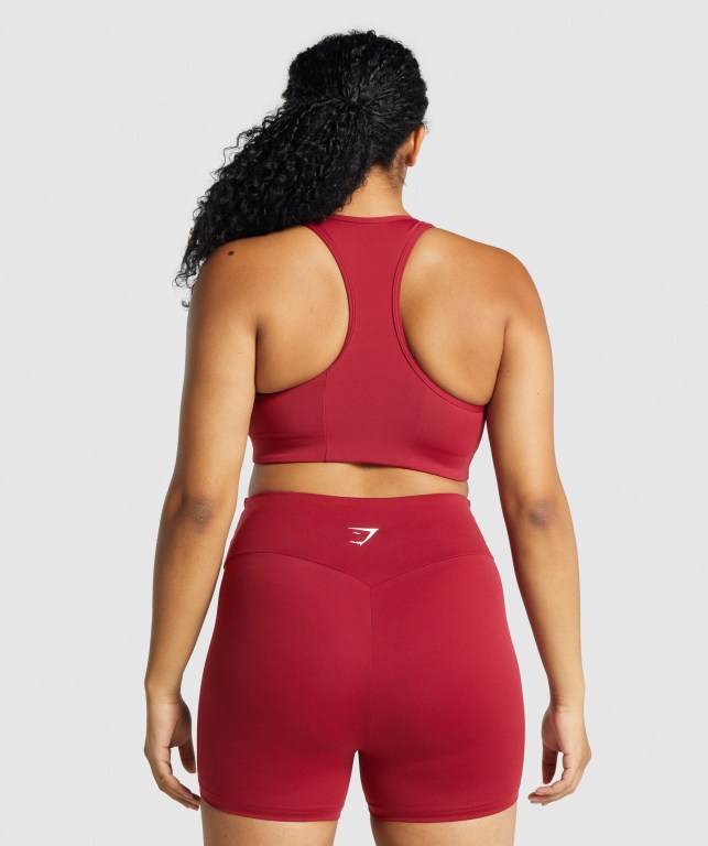 Gymshark Essential Racer Back Antrenman Spor Sütyeni Kadın Bordo | 732-WARGNQ