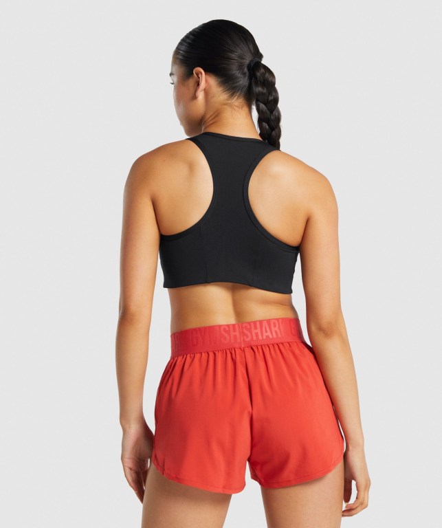 Gymshark Essential Racer Back Antrenman Spor Sütyeni Kadın Siyah | 806-NFYQDB