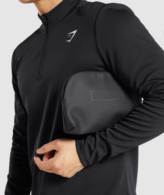 Gymshark Everyday Zip Pouch Çanta & Sırt Çantası Erkek Siyah | 314-DERZQU