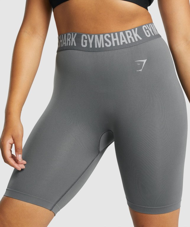 Gymshark Fit Seamless Cycling Şort Kadın Gri | 089-WQBILD