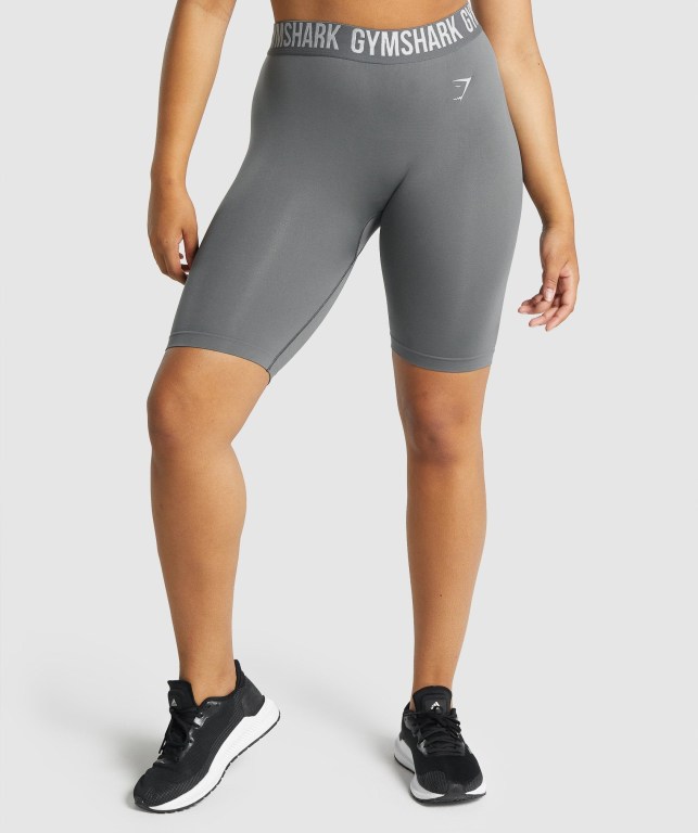 Gymshark Fit Seamless Cycling Şort Kadın Gri | 089-WQBILD