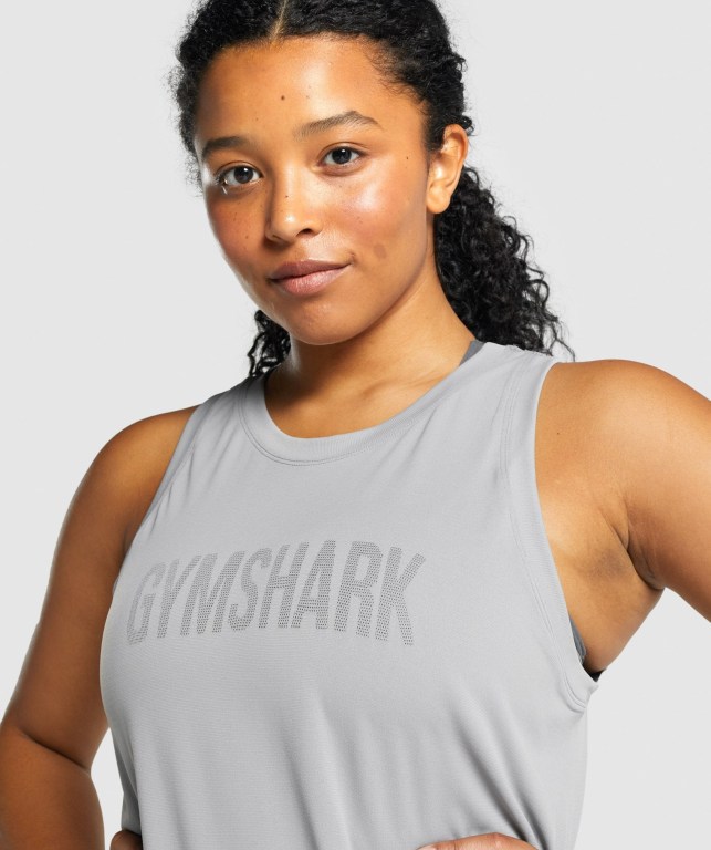 Gymshark Fit Seamless Loose Atlet Kadın Gri | 534-HFRXAG