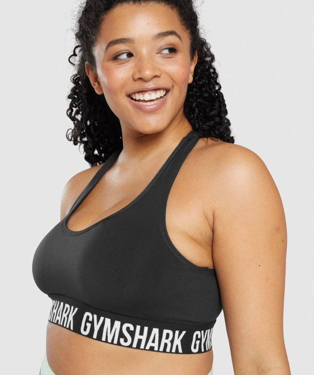 Gymshark Fit Seamless Spor Sütyeni Kadın Siyah | 146-NMLKPB