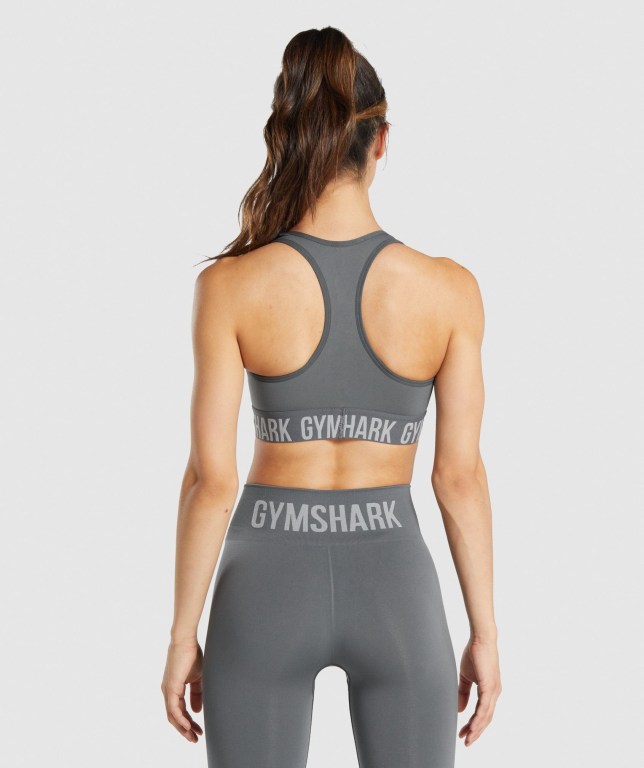 Gymshark Fit Seamless Spor Sütyeni Kadın Gri | 316-ZPRNSH