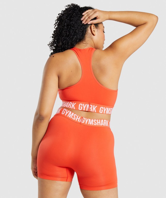 Gymshark Fit Seamless Spor Sütyeni Kadın Turuncu | 657-PHZURB