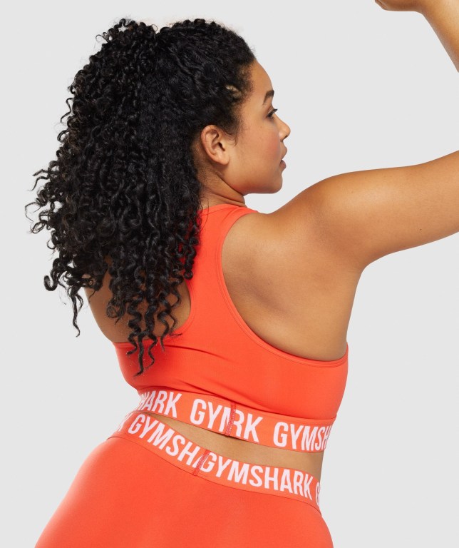 Gymshark Fit Seamless Spor Sütyeni Kadın Turuncu | 657-PHZURB