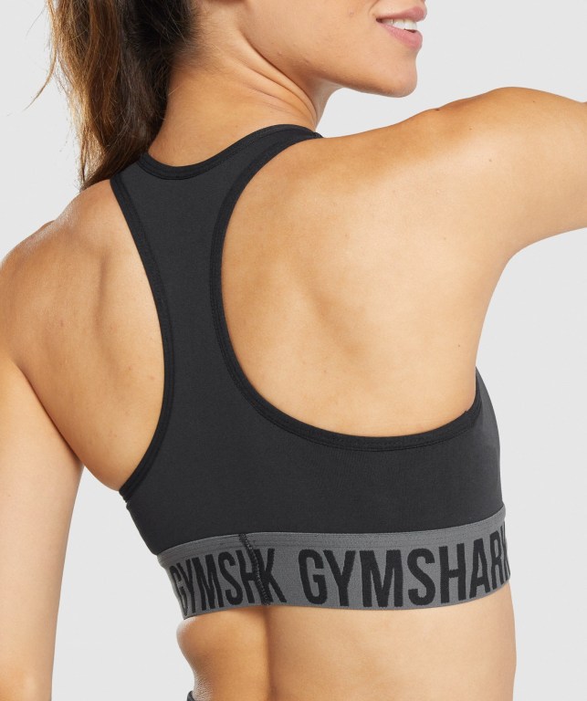 Gymshark Fit Seamless Spor Sütyeni Kadın Siyah | 739-ESZIAD