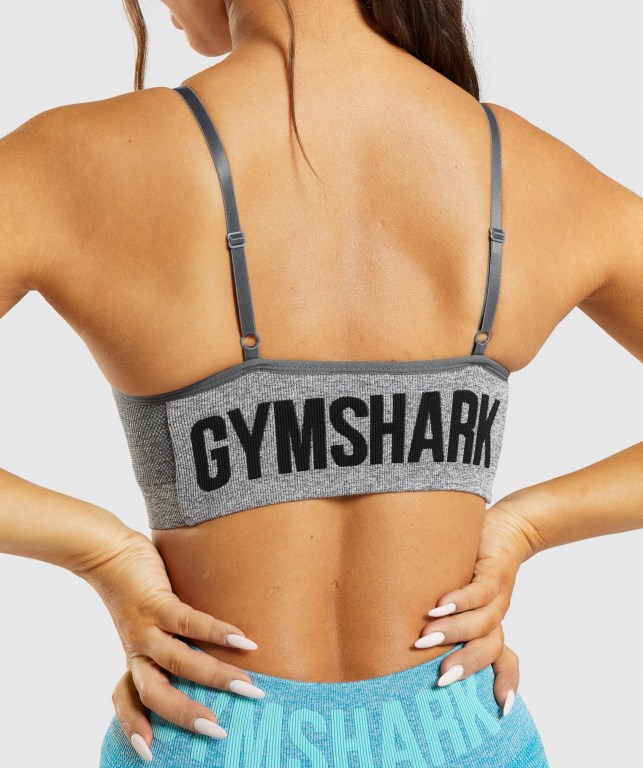 Gymshark Flex Askısı Spor Sütyeni Kadın Gri | 395-VCOJZR