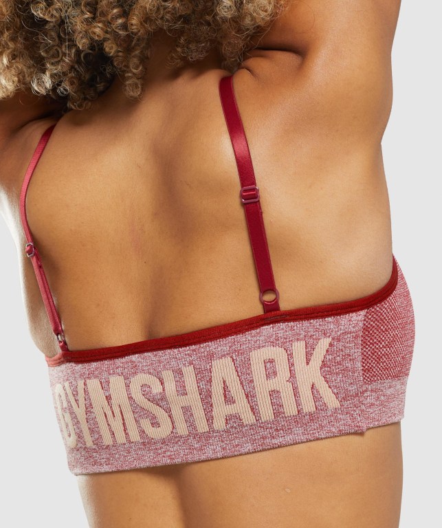 Gymshark Flex Askısı Spor Sütyeni Kadın Bordo | 958-QTFJWB