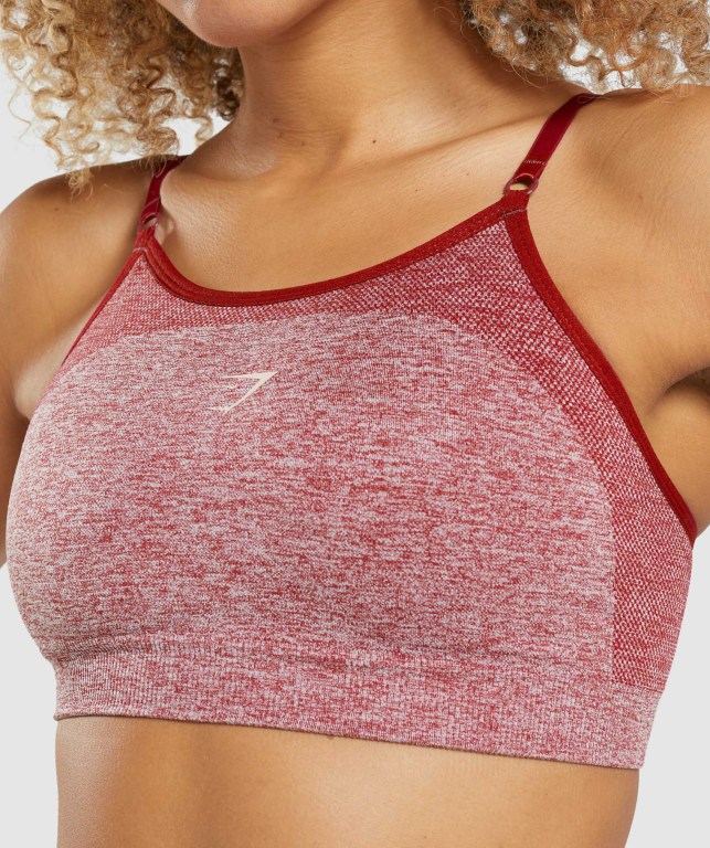 Gymshark Flex Askısı Spor Sütyeni Kadın Bordo | 958-QTFJWB