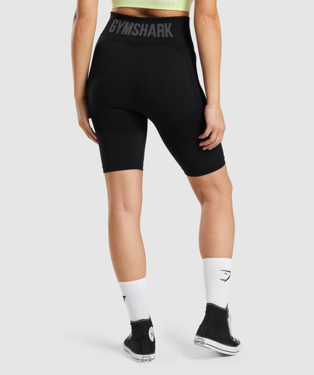 Gymshark Flex Cycling Şort Kadın Siyah Gri | 762-ARTJKI