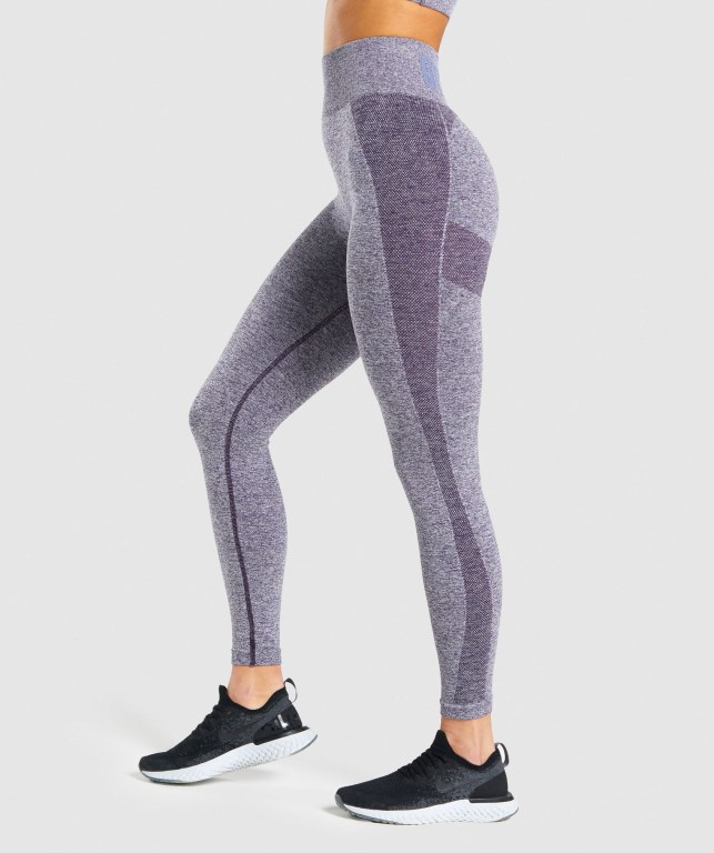 Gymshark Flex High Waisted Tayt Kadın Mor | 269-PJNKHV