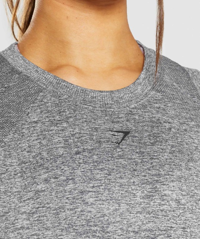 Gymshark Flex Loose Top Atlet Kadın Gri | 704-TJWGSV