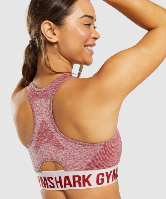 Gymshark Flex Spor Sütyeni Kadın Bordo | 795-XAGWMF