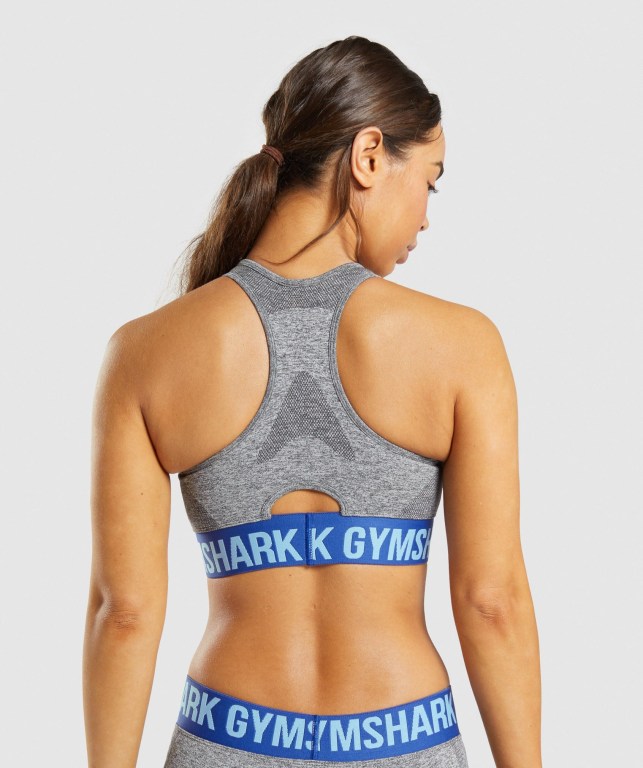 Gymshark Flex Spor Sütyeni Kadın Gri | 742-UISOEJ