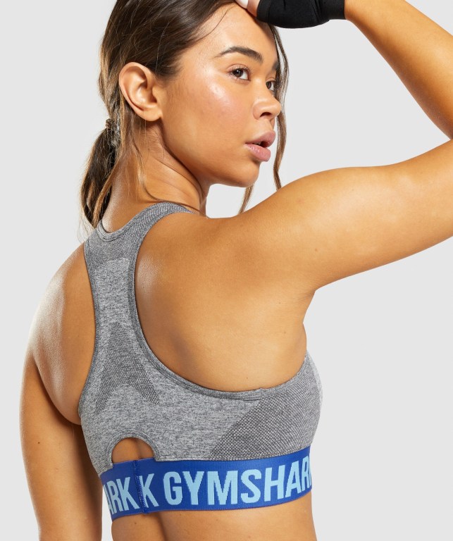 Gymshark Flex Spor Sütyeni Kadın Gri | 742-UISOEJ