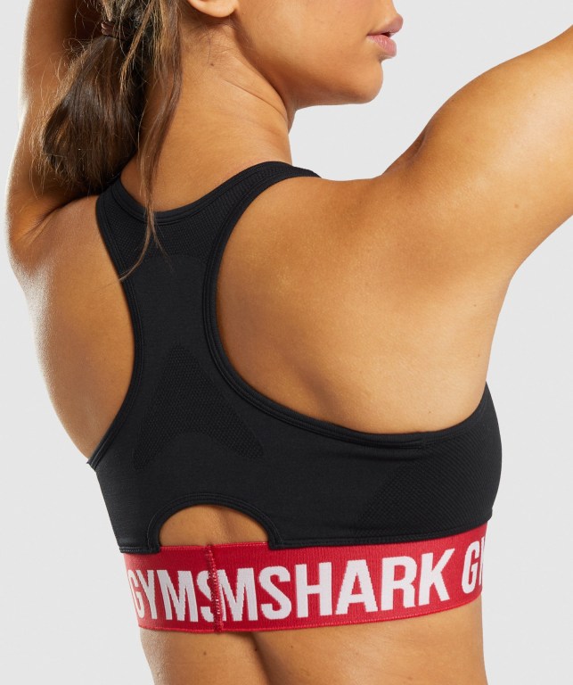 Gymshark Flex Spor Sütyeni Kadın Siyah | 167-WJDCGM