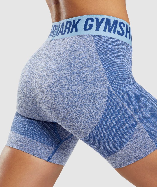 Gymshark Flex Şort Kadın Mavi | 635-NFWAJM