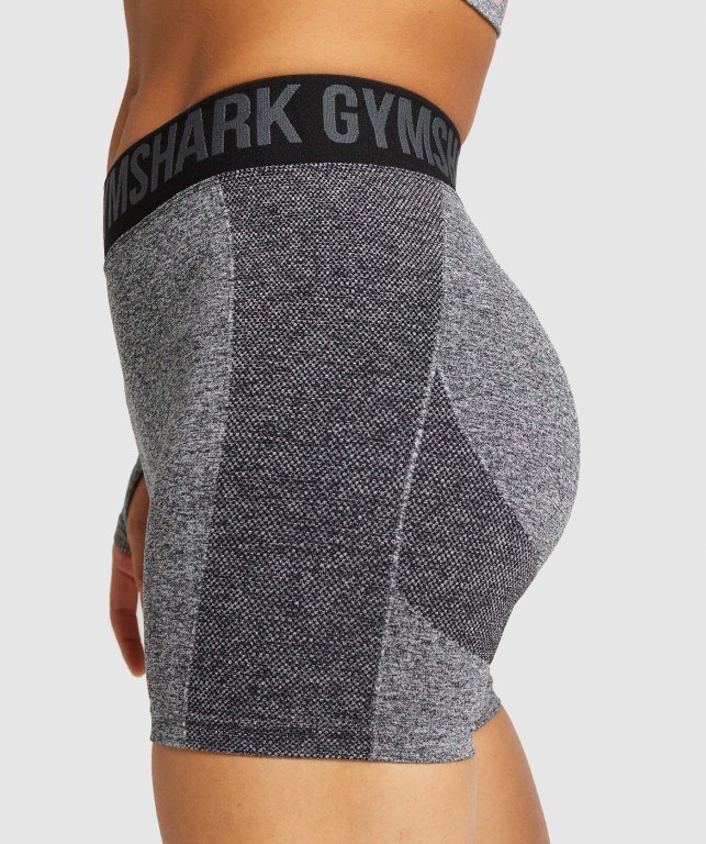 Gymshark Flex Şort Kadın Siyah Gri | 850-RWDNBI