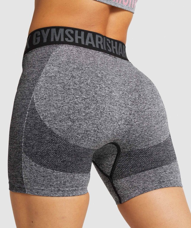 Gymshark Flex Şort Kadın Siyah Gri | 850-RWDNBI