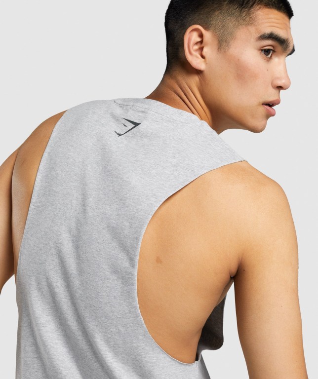 Gymshark GSLC Collegiate Drop Arm Atlet Erkek Açık Gri | 932-UYWAIK