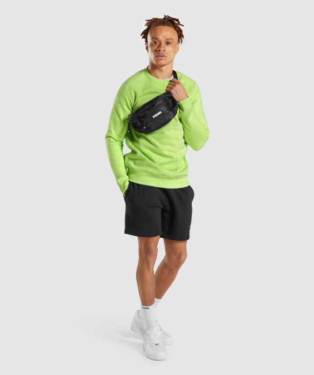 Gymshark GS Cross Body Çanta & Sırt Çantası Erkek Siyah | 314-OPBDFE