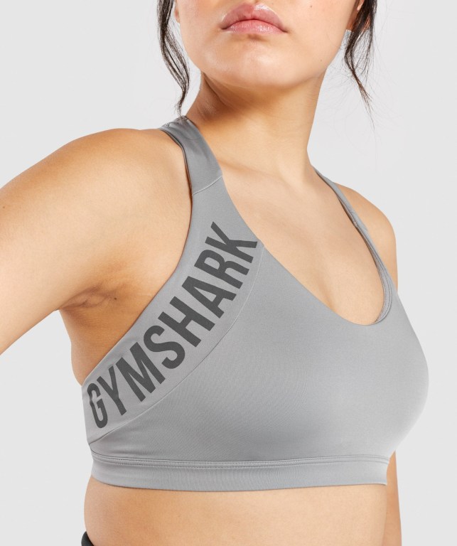 Gymshark GS Power Spor Sütyeni Kadın Gri | 942-JZARVS