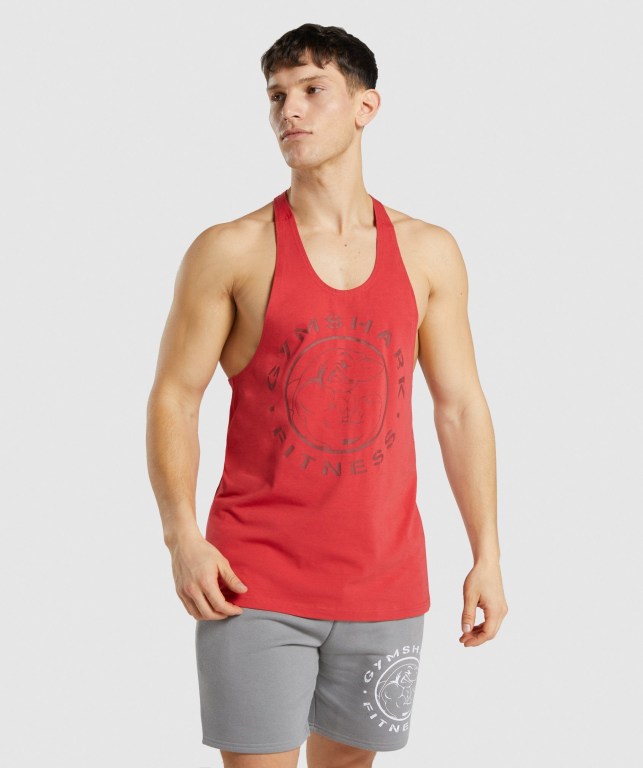 Gymshark Legacy Atlet Erkek Kırmızı | 687-SHFPAO