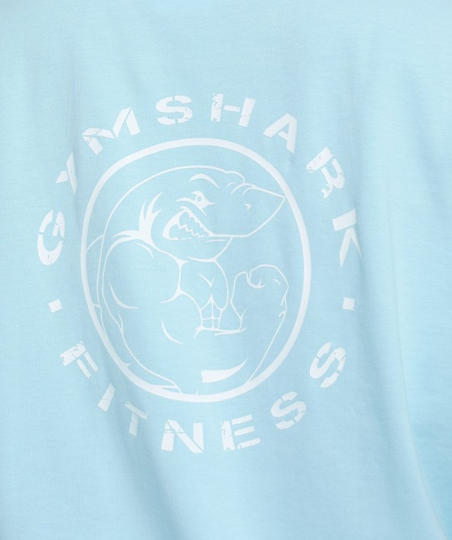 Gymshark Legacy Graphic Tişört Kadın Mavi | 357-AXRMBV