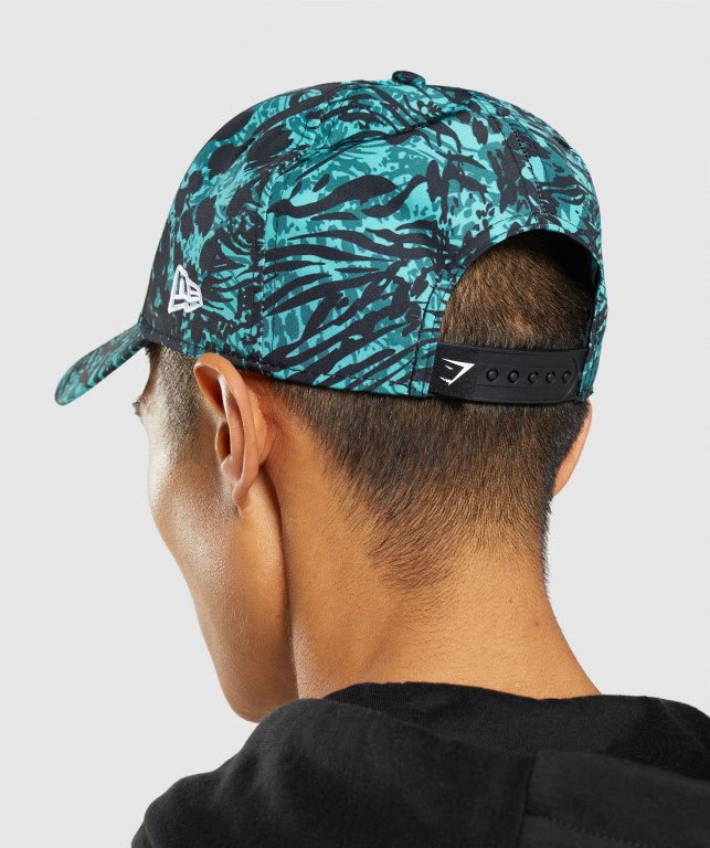 Gymshark Manimal Snapback Saç Bandı Erkek Turkuaz | 684-LSFMCH