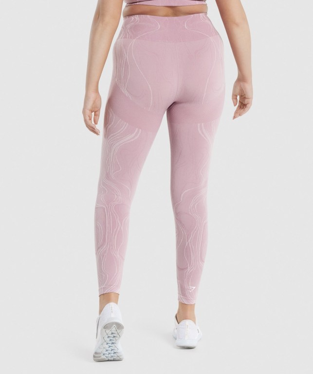 Gymshark Mercury Seamless High Waisted Tayt Kadın Açık Mor | 243-KSTRBQ