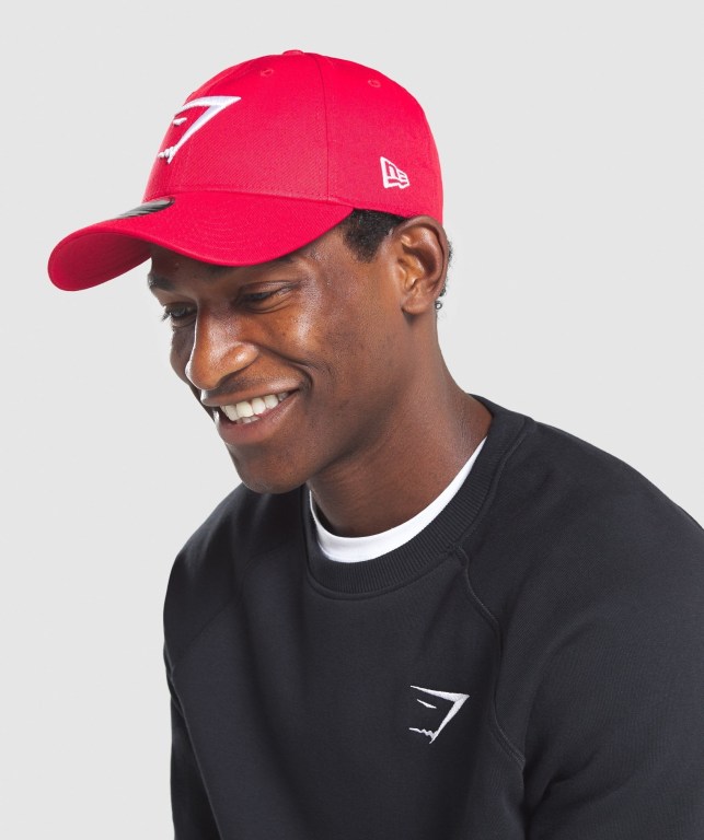 Gymshark New Era 9FORTY Adjustable Saç Bandı Erkek Kırmızı | 593-HKCBDX