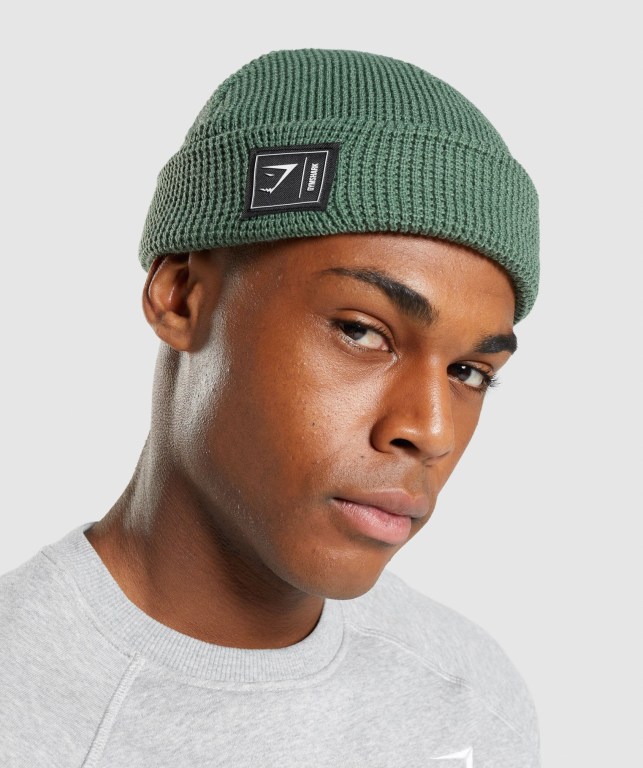 Gymshark New Era Fishermans Beanie Saç Bandı Erkek Yeşil | 082-OVUZYR