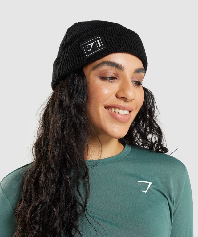 Gymshark New Era Fishermans Beanie Saç Bandı Erkek Siyah | 563-MWJHVZ