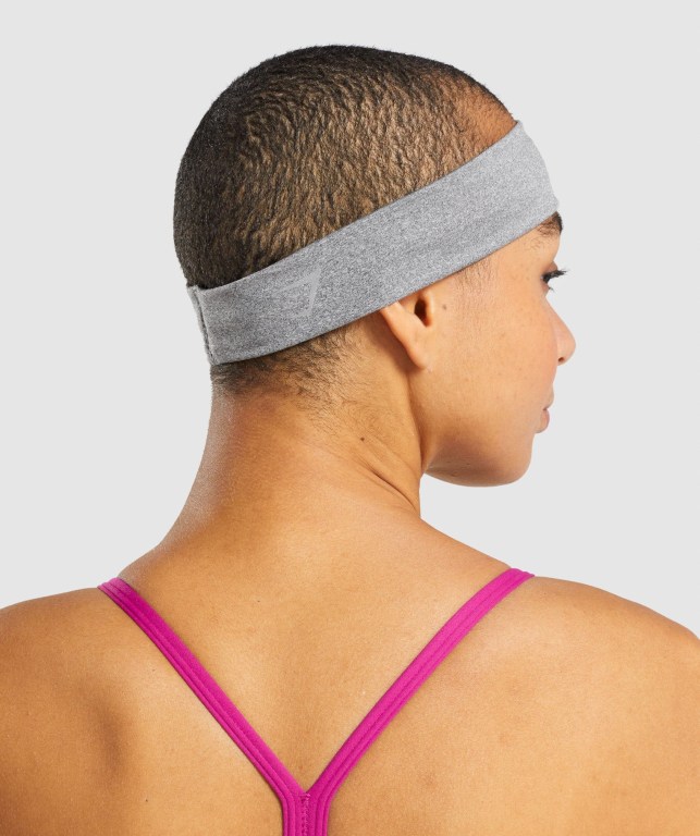 Gymshark New Era Headband Saç Bandı Erkek Açık Gri | 412-FXGZNE