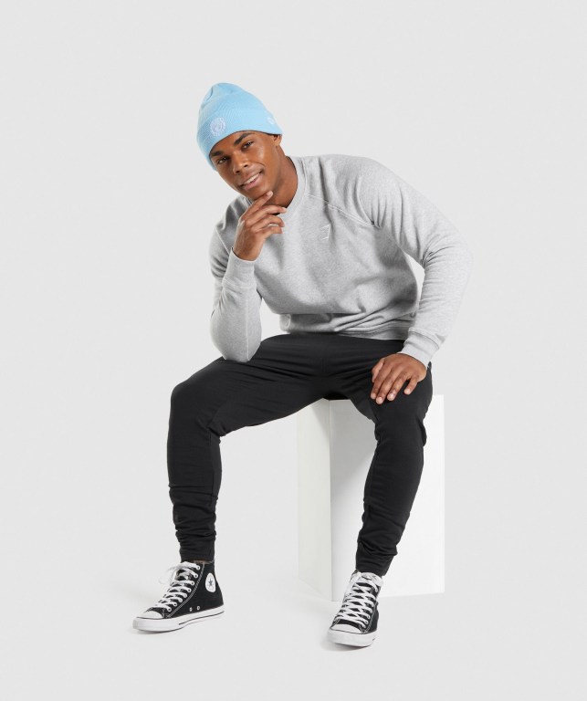 Gymshark New Era Legacy Cuff Knit Saç Bandı Kadın Mavi | 047-HFEXSN