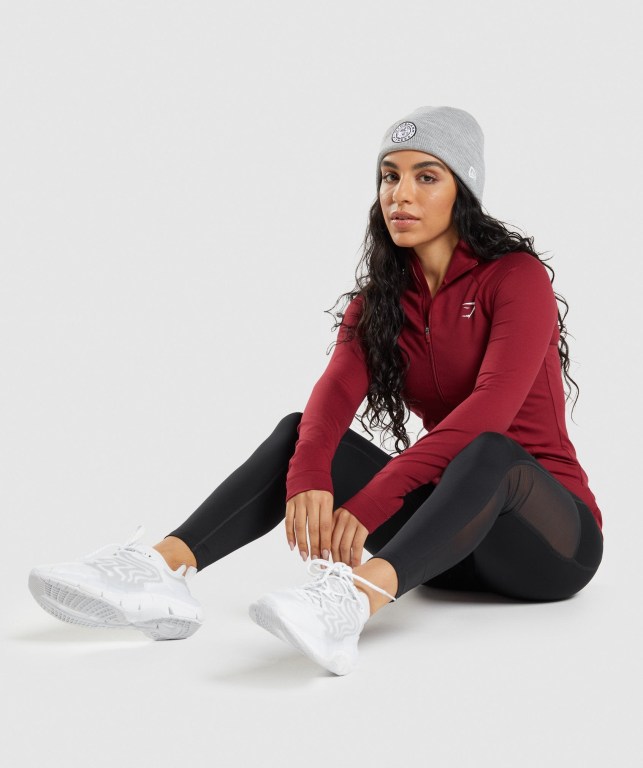 Gymshark New Era Legacy Cuff Knit Saç Bandı Kadın Gri | 186-DEIOXR