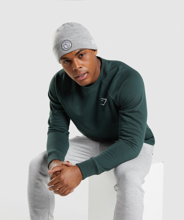 Gymshark New Era Legacy Cuff Knit Saç Bandı Erkek Gri | 817-BXEPSO