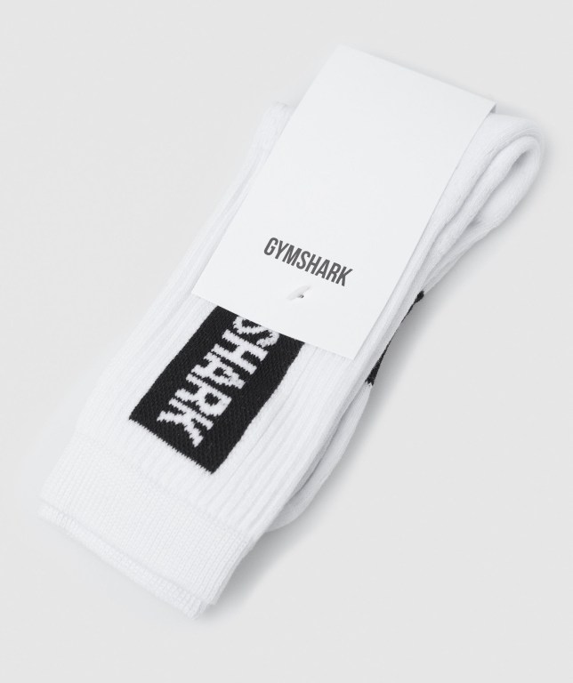 Gymshark Premium (1pk) Çorap Erkek Beyaz | 451-AGNXJQ