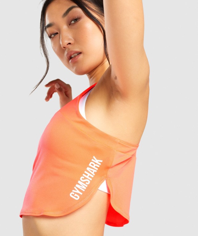 Gymshark Pulse Crop Top Tişört Kadın Mercan | 380-TNIWPY