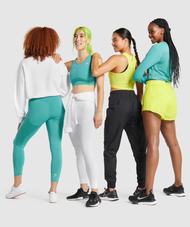 Gymshark Pulse High Waisted Tayt Kadın Beyaz | 751-ZWHIDC